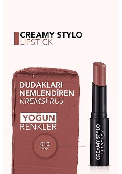 Flormar Yarı Parlak Stick Ruj- Creamy Stylo Lipstick -010 Nude-8682536013703