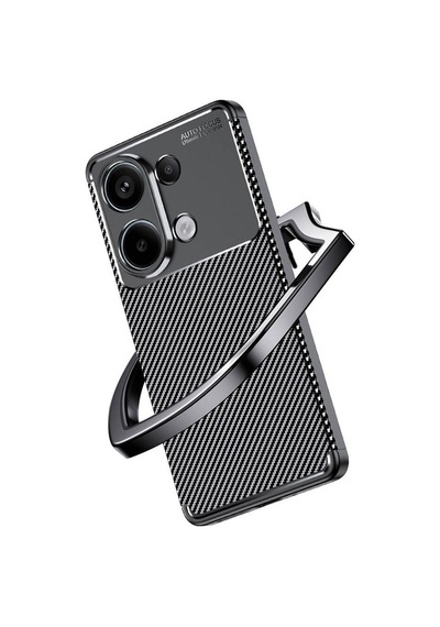 Vendas Xiaomi Redmi Note 13 Pro 4g Kılıf Zore Negro Silikon Kapak + Hayalet Ekran Koruyucu Siyah