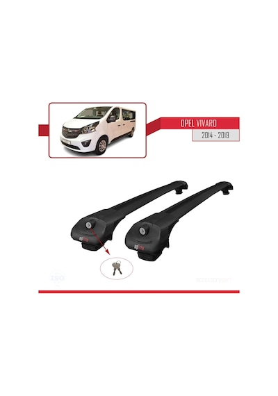 Opel Vivaro 2014-2019 Arası İle Uyumlu Ace-1 Ara Atkı Tavan Barı Siyah