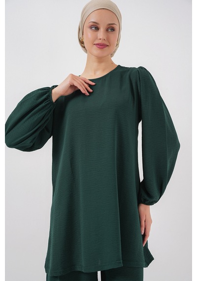 Bigdart Ayrobin Tunik Pantolon Alt Üst Takım 6712 - Zümrüt Yeşili