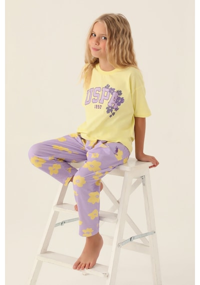 U.s. Polo Assn Lisanslı Floral Pattern Açık Sarı Kız Çocuk Pijama Takımı 5274-43202 Açık Sarı U.s. Polo Assn Lisanslı Floral Pattern Açık Sarı Kız Çocuk Pijama Takımı 5274-43202 Açık Sarı