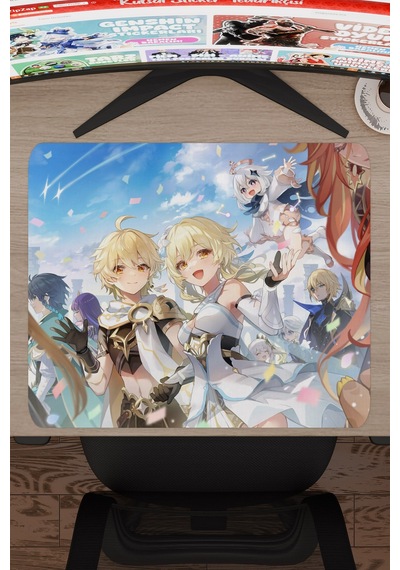 Aether Lumine Genshin Impact Anime Gacha V3 - 48x40 Xl Gaming Mouse Pad Fare Altlığı