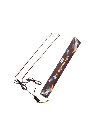 12V Hareketli Sinyal Beyaz Sabit Çakar Esnek Kayan Şerit Led 47 CM 2'li Set
