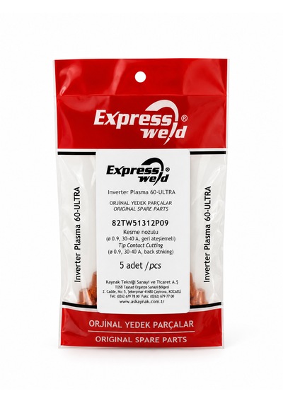 Askaynak Expressweld Plasma 60 Ultra 30-40a Geri Ateşlemeli Kesme Nozulu 5'li Paket