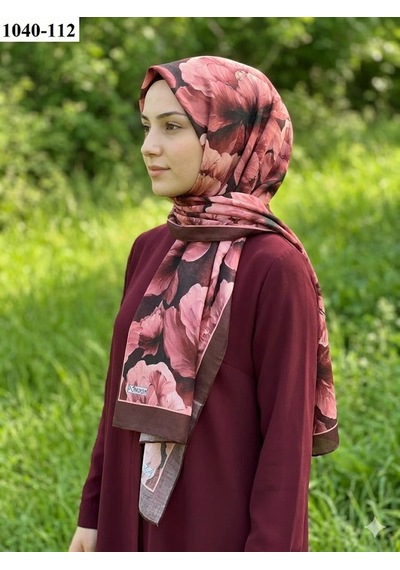 Moon Scarf Şal Moon Scarf Soft Pamuk Şal Bordo 1040-112 Çok Renkli