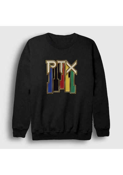 Presmono Unisex Vintage Pentatonix Sweatshirt Siyah