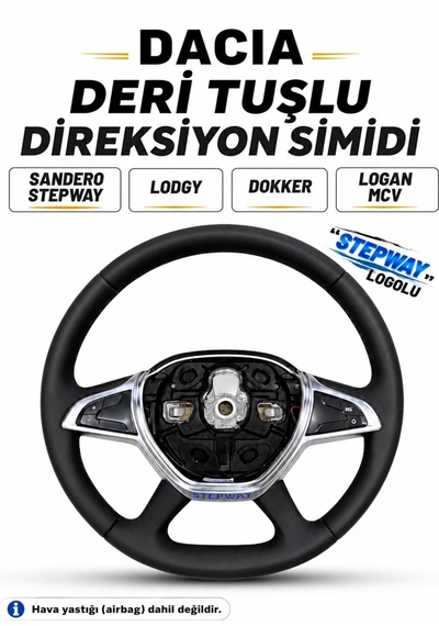 Dacia Sandero Lodgy Dokker ''stepway'' Logolu Deri Tuşlu Direksiyon Simidi -  484007478r