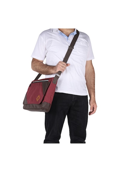Strong Bag Strong 15.6 İnch Laptop Bölmeli Omuz Askılı Postacı Çantası Kft03 Bordo Çok Renkli