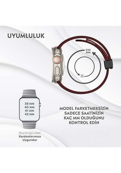 Ayrex Apple Watch Series Se/11/10/9/8/7/6/5/4/3 İle Uyumlu Silikon Kordon Bbl84