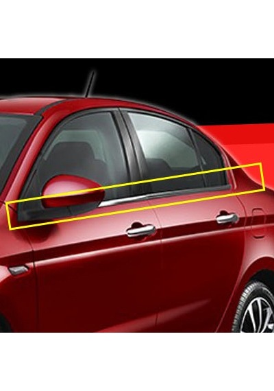 S-Dizayn  Fiat Egea Sd Krom Cam Çıtası 4 Prç. 2015 Üzeri
