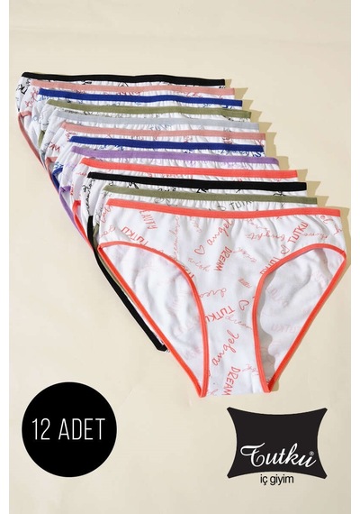 Tutku 12' Li Bayan Dıana Bikini Külot Kombin 0563 Çok Renkli