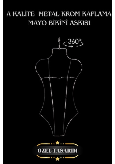 Mayo Askısı Metal Krom Vücut Şekilli Bikini İç Çamaşır Askısı Diğer