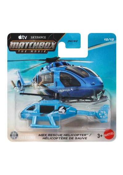 Matchbox The Movie - Mbx Rescue Helicopter - Blue 1/64 Jnd20 Mavi