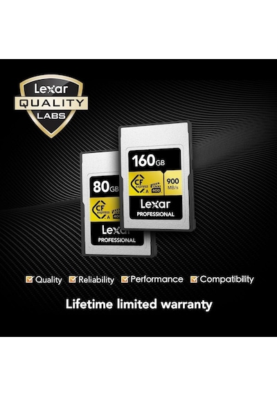 Lexar 160gb Profesyonel Cfexpress Tip A Altın Serisi Hafıza Kartı