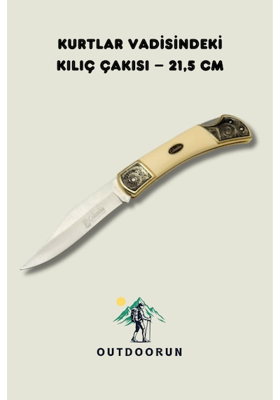 Kurtlar Vadisindeki Kılıç'ın Racon Kamp Çakısı 21,5 Cm Beyaz