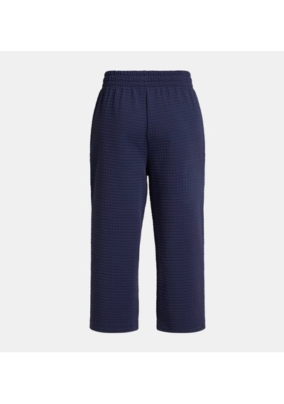 Under Armour Kadın Ua Unstoppable Fleece Grid Crop Eşofman Altı 1386492-410 Midnight Navy Black Lacivert - Siyah