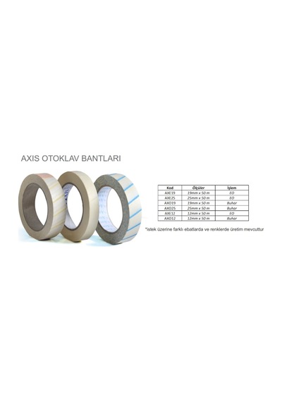 Axis Buhar Otoklav Bandı 19 MM x 50 M