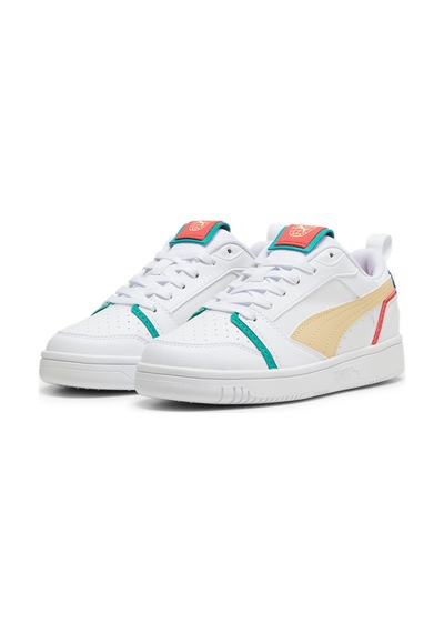 Puma Rebound V6 Lo Ready, Set, Better Genç Spor Ayakkabı Çok Renkli