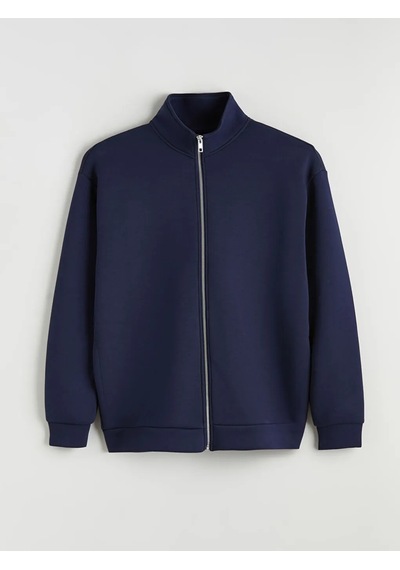 Lc Waikiki Lacivert Dik Yaka Erkek Fermuarlı Sweatshirt