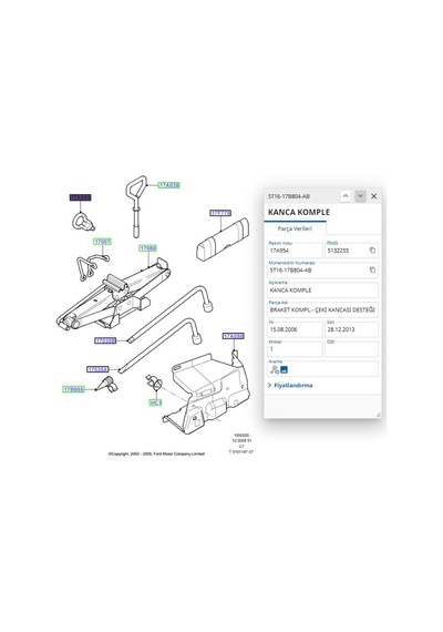 Çeki Halkası Ön/arka Connect Çeki Halkası Ön/arka Connect 5t16 17b804 Ab