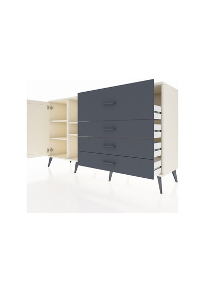 Kronos Konsol 4 Raflı 4 Çekmeceli Tek Kapaklı 176x59x99 Aytaşı-a Aytaşı-aytaşı/antrasit Kronos Konsol 4 Raflı 4 Çekmeceli Tek Kapaklı 176x59x99 Aytaşı-a Aytaşı-aytaşı/antrasit