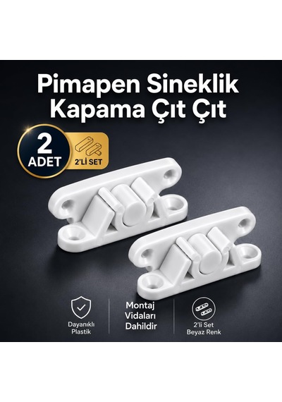2 Adet Pimapen Pvc Pencere Kapı Sineklik Kapama Çıt Çıt Plastik Pratik Tutucu Aparat Diğer