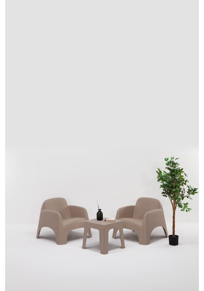 Şile Pratik Bahçe, Balkon Oturma Grubu 1+1+s - Cappucino