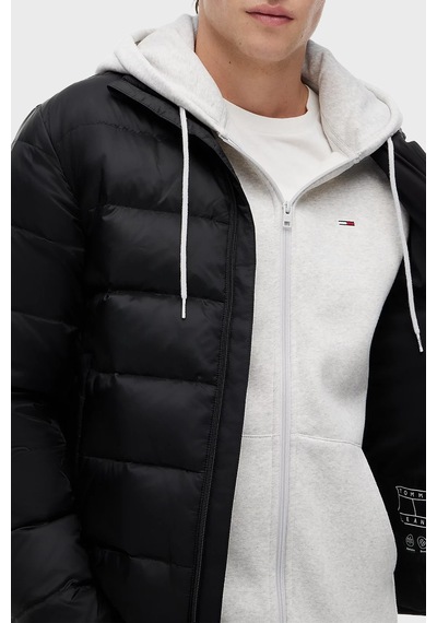 Tommy Jeans Kapitoneli Relaxed Fit Dik Yaka Mont Erkek Mont Dm0dm23231 Bds Siyah