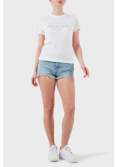 Guess Bayan T Shirt V5gı10 K9rm1 G011 Beyaz Beyaz