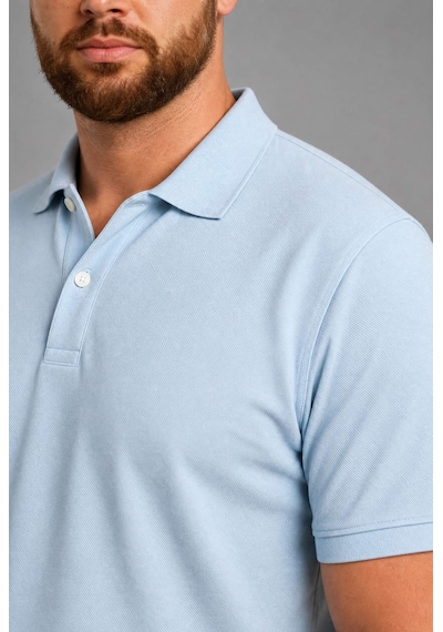 Defacto %100 Pamuk Polo Tişört H1650ax26spbe836 Mavi-be836