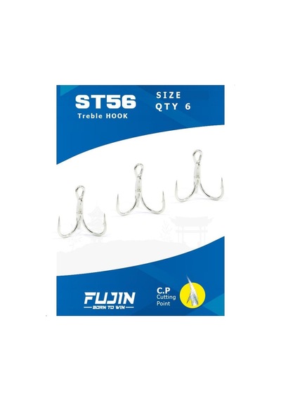 Fujin St56 Üçlü Maket Balık Iğnesi Nickel Ülü Kanca