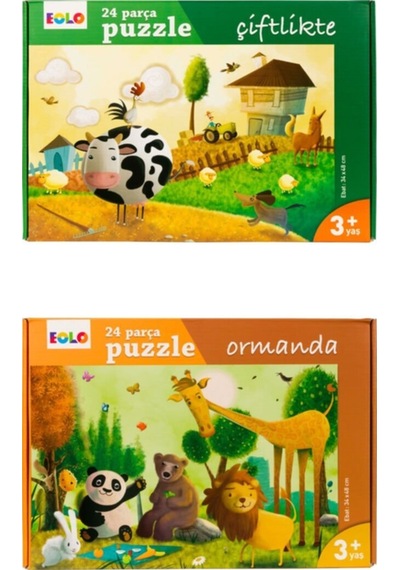 Eolo Ormanda Ve Çiftlikte Puzzle 2'Li