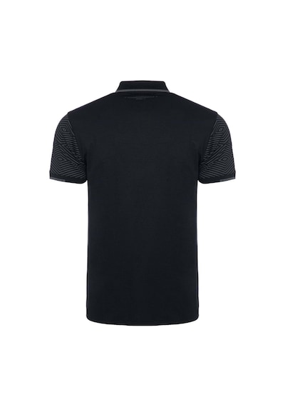 Gsstore Galatasaray Lisanslı Polo Yaka Siyah Spor T-shirt Siyah