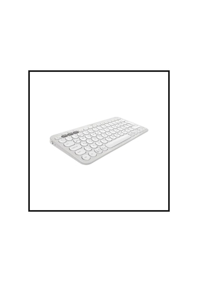 Logıtech K380s, Pebble Keys 2, Beyaz, 920-011860, Bluetooth, Türkçe, Q, Multimedya, Mini Klavye