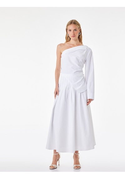 Koton Pamuklu Uzun Kollu Drape Detaylı Poplin Açık Omuz Asimetrik Bluz Kırık Beyaz 6sak60402uw Ekru Koton Pamuklu Uzun Kollu Drape Detaylı Poplin Açık Omuz Asimetrik Bluz Kırık Beyaz 6sak60402uw Ekru