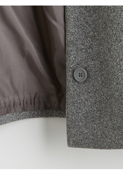 Lcw Modest Antrasit Gömlek Yaka Oversize Kadın Kaşe Kaban