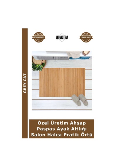 Özel Üretim Ahşap Paspas Ayak Altlığı Salon Halısı Pratik Örtü