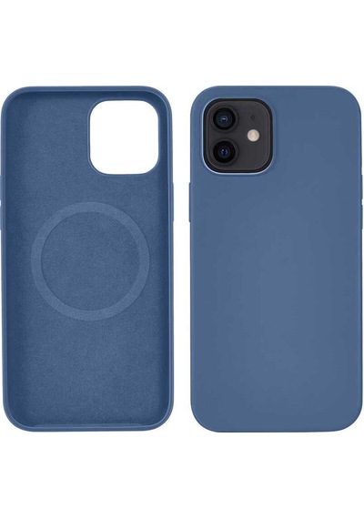 Apple Uyumlu iPhone 12 Mini Mrn Silksafe Wireless Kılıf-mavi