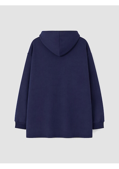 Lcw Curve Lacivert Büyük Beden Kadın Hoodie