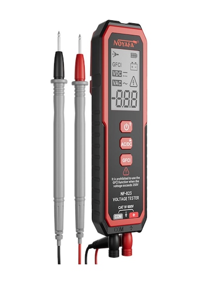 Noyafa Nf-823 Ac/dc Voltaj Dedektörü 100mv-610v Gfcı Led Işıklı Test Kalemi