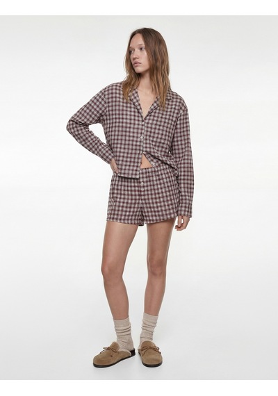 Koton Uzun Kollu Gömlek Yaka Oversize Crop Ekoseli Pijama Üstü Bordo Desenli 6wlk50050mw Bordo Desenli Koton Uzun Kollu Gömlek Yaka Oversize Crop Ekoseli Pijama Üstü Bordo Desenli 6wlk50050mw Bordo Desenli