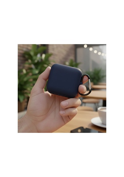 Ank3r Soundcore P41i Kılıf Askı Aparatlı Mat Silikon Lacivert