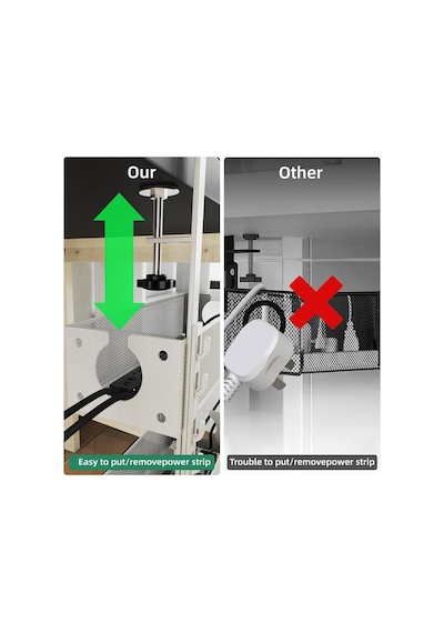 Çok Modeli Masa Altı Kablo Yönetimi 2'li Paket Metal Masa Altı Tel Yönetim Tepsisi Masa Altı Kordon Yönetimi Masa