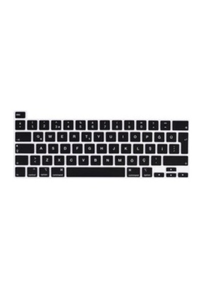 Lexroo Apple Macbook 13.3' Pro 2022 M2 Klavye Koruyucu Silikon Ped - Siyah