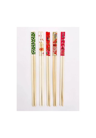 Bambu Chopstick Çubuk Yemek Çubuğu Yıkanabilir Tekrar Kullanılabilir 10 Çift- 20 Adet Ahşap - Şeffaf