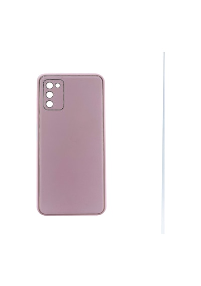 Nettech Samsung Galaxy A03s Uyumlu Coco Leather Seri Arka Koruma Kılıf - Siyah Siyah