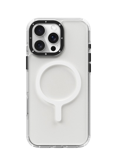 Apple Uyumlu iPhone 16 Pro Max Kılıf Magsafe Şarj Özellikli Youngkit Crystal Color Serisi Kapak Gri