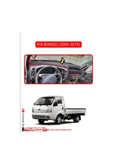Kia Bongo 2004-2019torpido Koruma Halısı Kırmızı Kenar