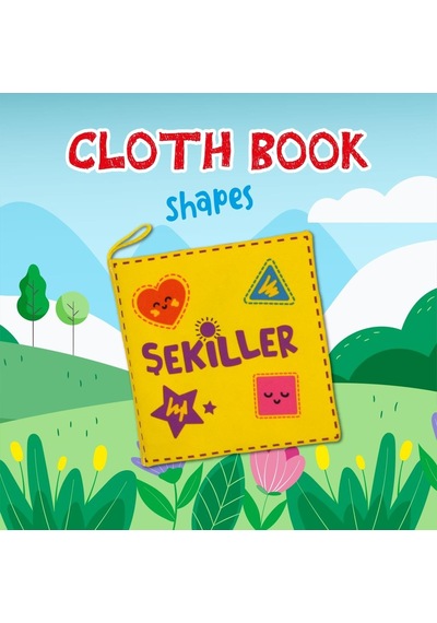 Tox Şekiller Kumaş Sessiz Kitap T395 - Bez Kitap , Eğitici Oyuncak , Yumuşak Ve Hışırtılı