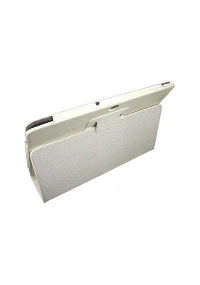 Transformer Pad Tf300 İle Uyumlu Standlı Deri Kılıf Beyaz Renk Kapaklı Kılıf